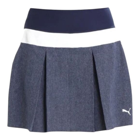 Puma Womens PWRshape Athletic Golf Tennis Pickleball Skort Peacoat Blue XL - Picture 1 of 7